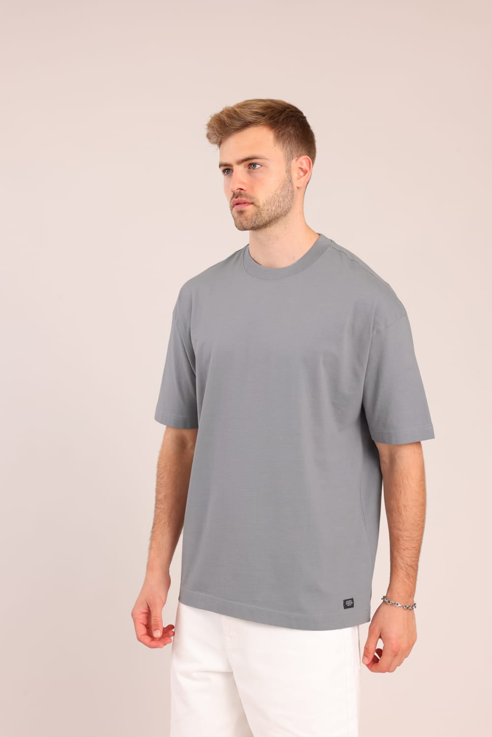 FOX גברים חולצה קצרה חולצת אוברסייז חולצת אוברסייז