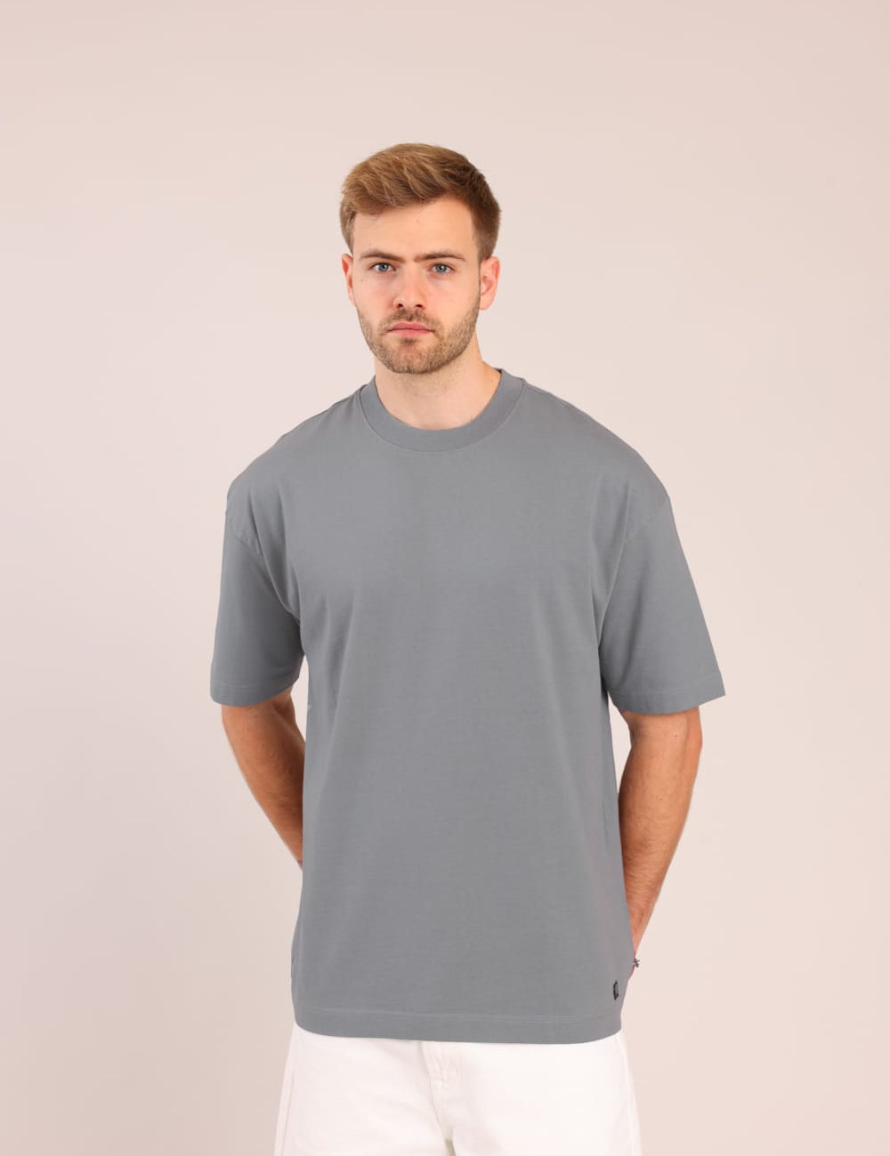 FOX גברים חולצה קצרה חולצת אוברסייז חולצת אוברסייז