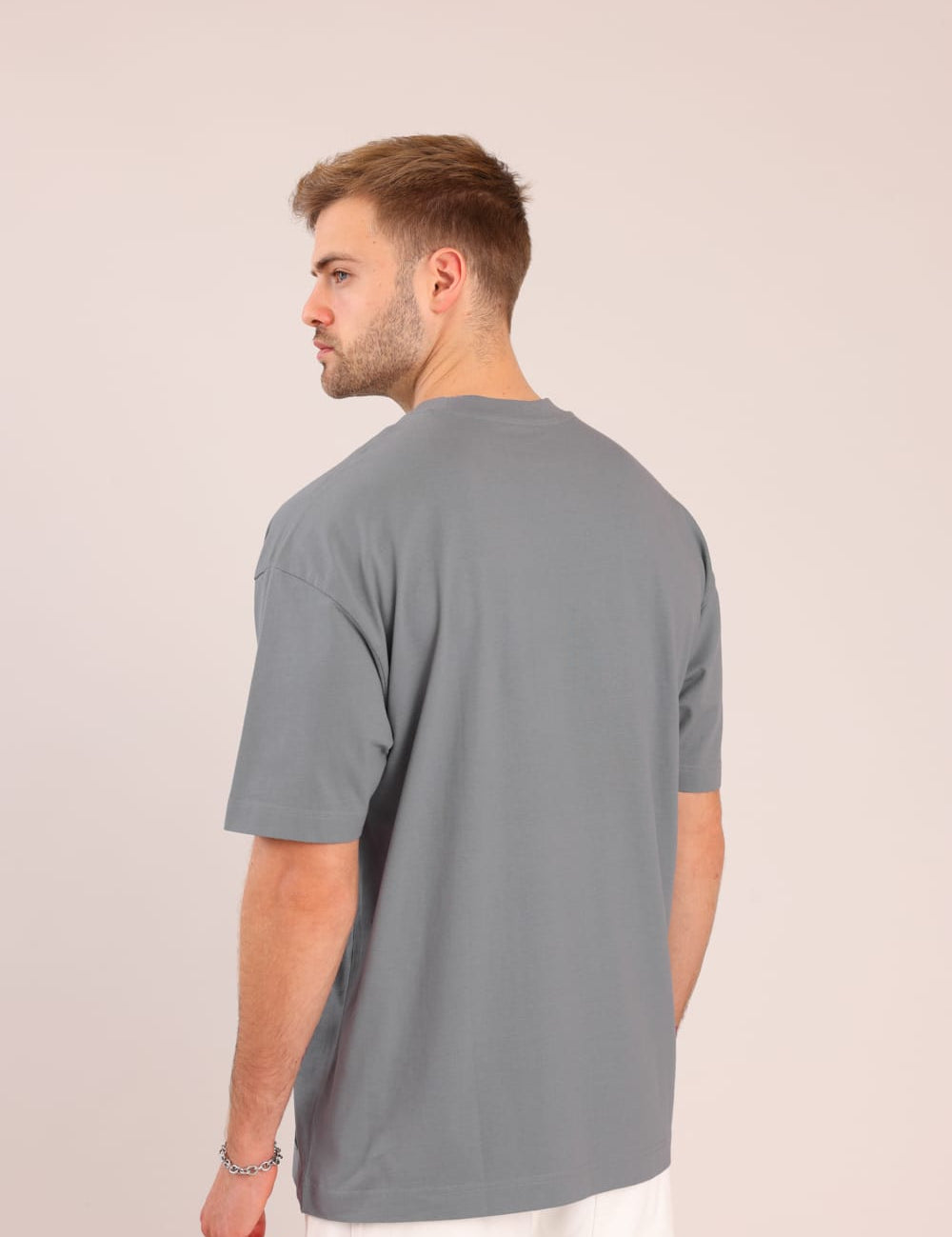 FOX גברים חולצה קצרה חולצת אוברסייז חולצת אוברסייז