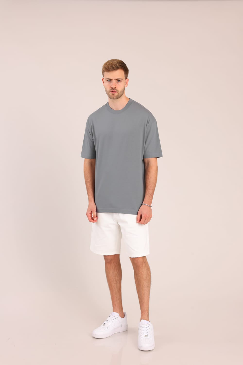 FOX גברים חולצה קצרה חולצת אוברסייז חולצת אוברסייז