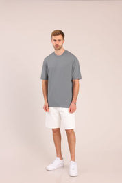 FOX גברים חולצה קצרה חולצת אוברסייז חולצת אוברסייז