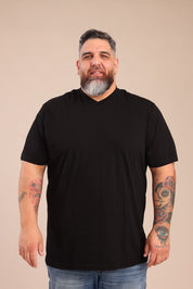 FOX פלאס גברים חולצה חולצת בייסיק צווארון PLUS SIZE | V חולצת בייסיק צווארון PLUS SIZE | V