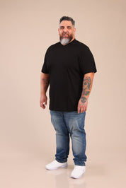 FOX פלאס גברים חולצה חולצת בייסיק צווארון PLUS SIZE | V חולצת בייסיק צווארון PLUS SIZE | V