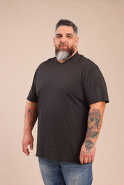 FOX פלאס גברים חולצה חולצת בייסיק צווארון PLUS SIZE | V חולצת בייסיק צווארון PLUS SIZE | V