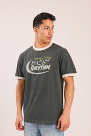 FOX גברים חולצה חולצה עם הדפס חולצה עם הדפס