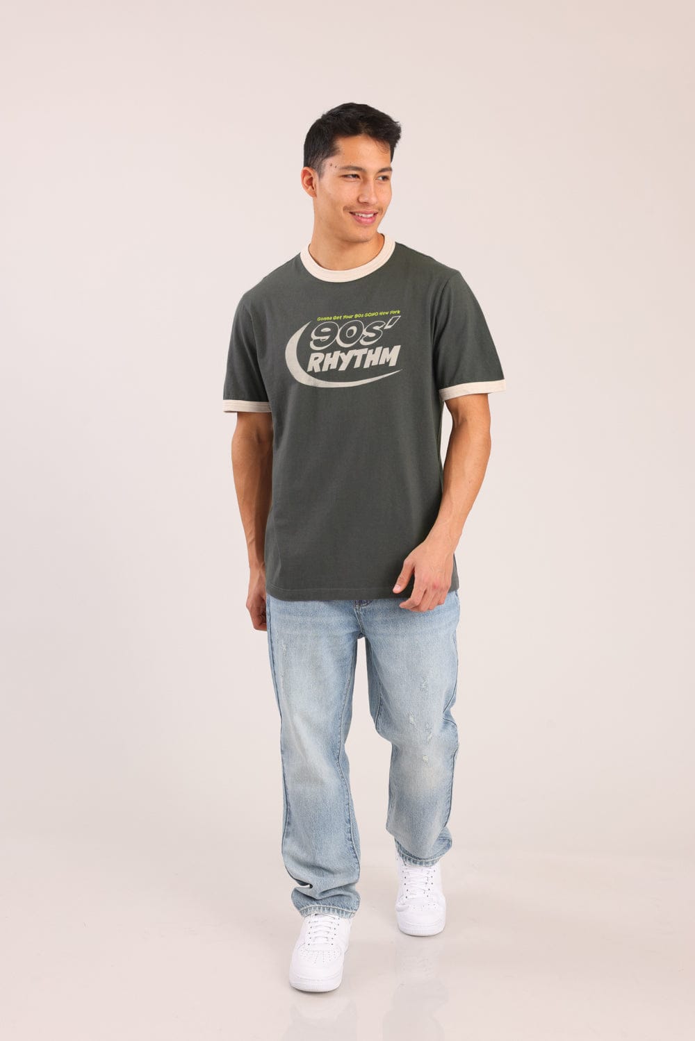 FOX גברים חולצה חולצה עם הדפס חולצה עם הדפס