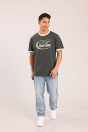 FOX גברים חולצה חולצה עם הדפס חולצה עם הדפס