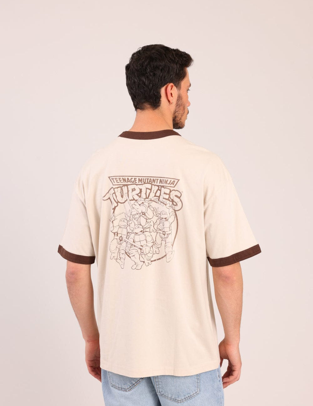 FOX גברים חולצה קצרה חולצה ממותגת צבי הנינג'ה חולצה ממותגת צבי הנינג'ה