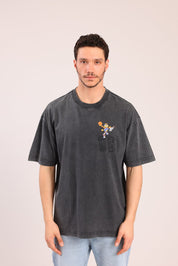 FOX גברים חולצה קצרה חולצה ממותגת גארפילד חולצה ממותגת גארפילד