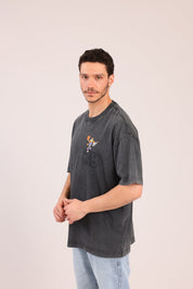 FOX גברים חולצה קצרה חולצה ממותגת גארפילד חולצה ממותגת גארפילד