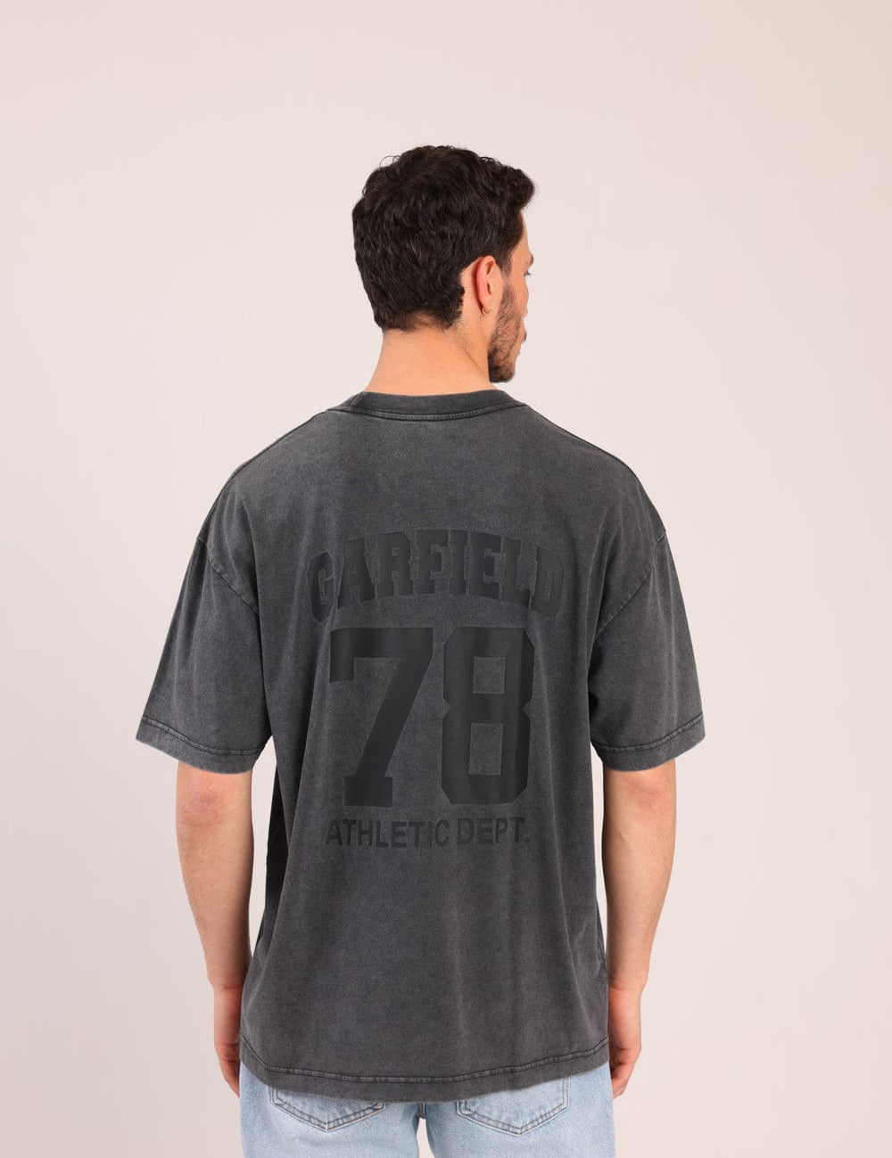 FOX גברים חולצה קצרה חולצה ממותגת גארפילד חולצה ממותגת גארפילד