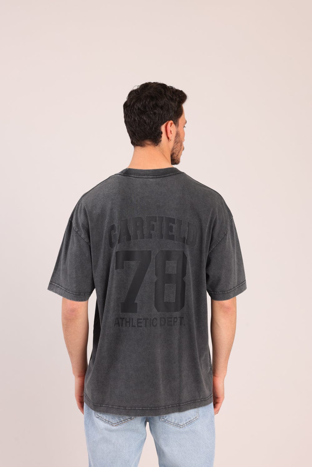 FOX גברים חולצה קצרה חולצה ממותגת גארפילד חולצה ממותגת גארפילד