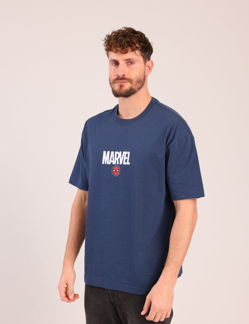 FOX גברים חולצה קצרה חולצה ממותגת מארוול ספיידרמן חולצה ממותגת מארוול ספיידרמן