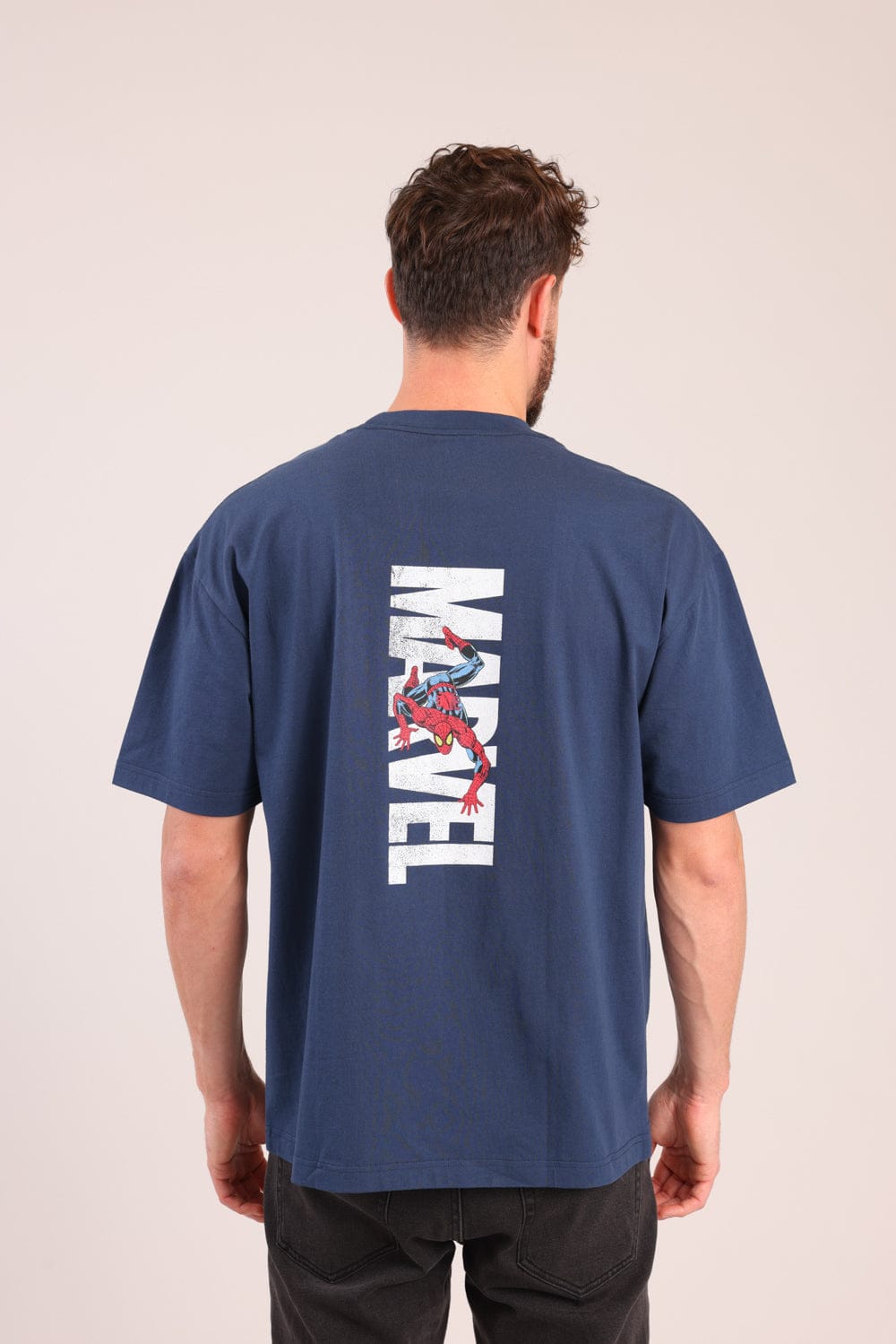FOX גברים חולצה קצרה חולצה ממותגת מארוול ספיידרמן חולצה ממותגת מארוול ספיידרמן