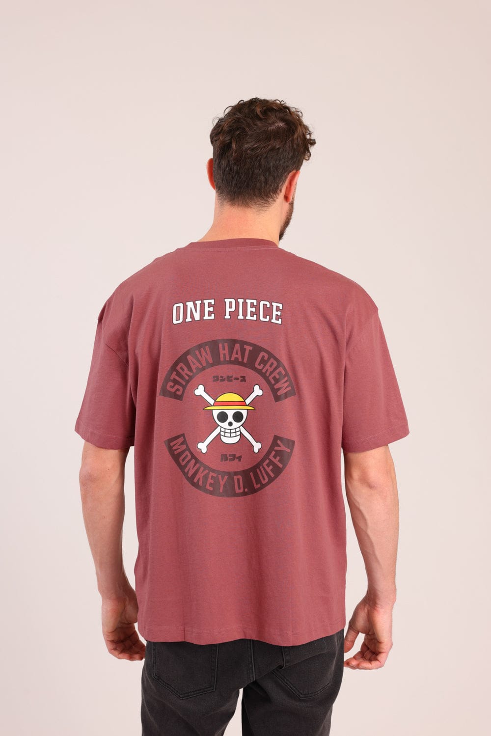 FOX גברים חולצה קצרה חולצה ממותגת ONE PIECE חולצה ממותגת ONE PIECE