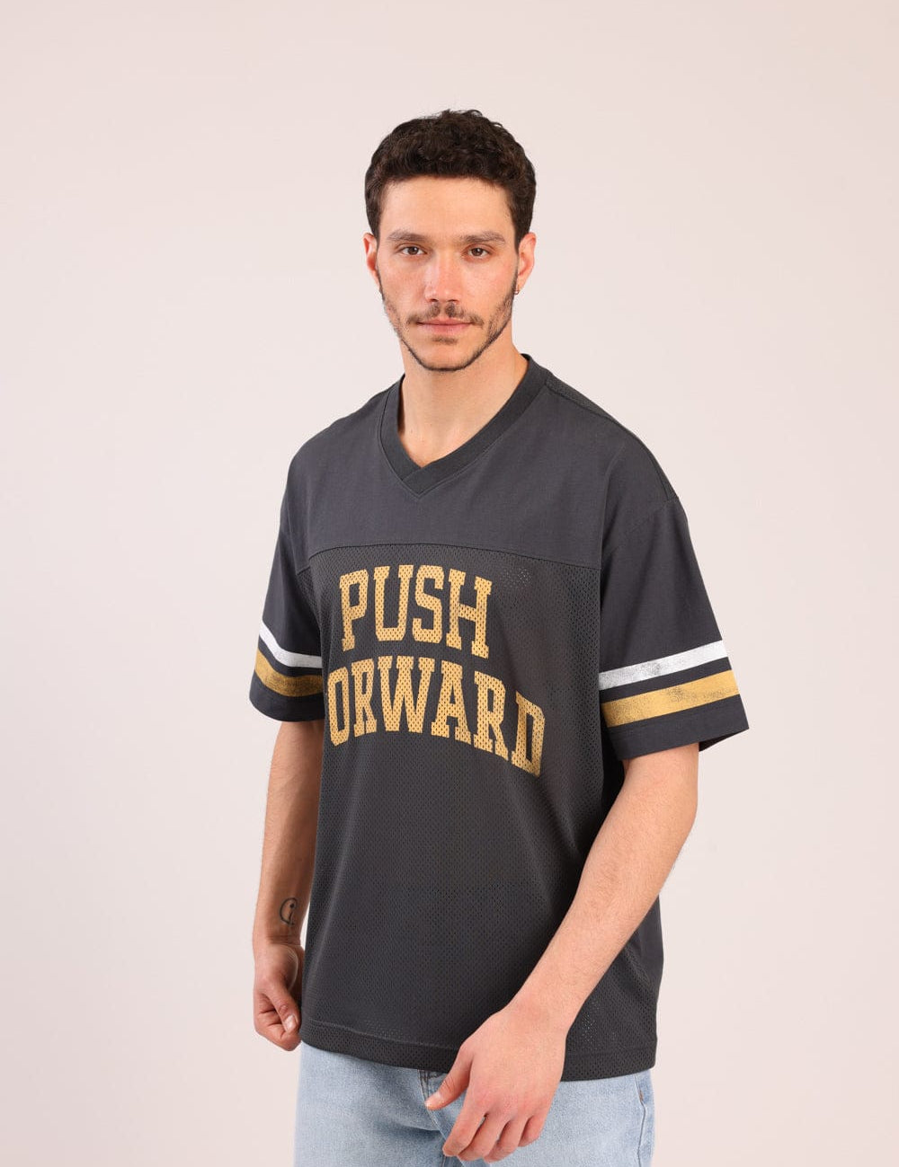 FOX גברים חולצה קצרה חולצה עם הדפס חולצה עם הדפס