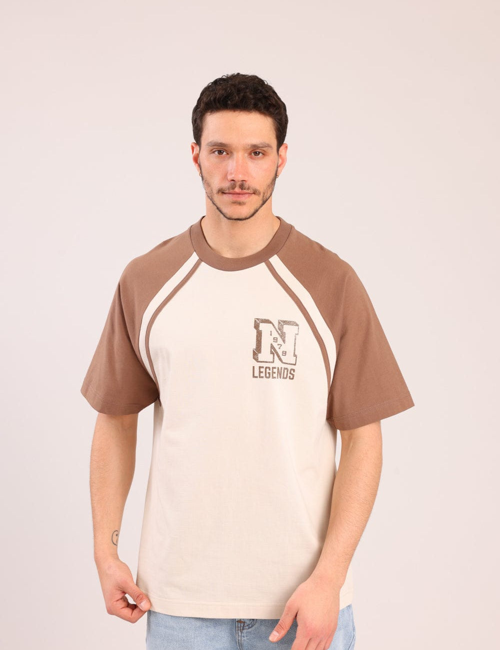 FOX גברים חולצה קצרה חולצה עם הדפס חולצה עם הדפס