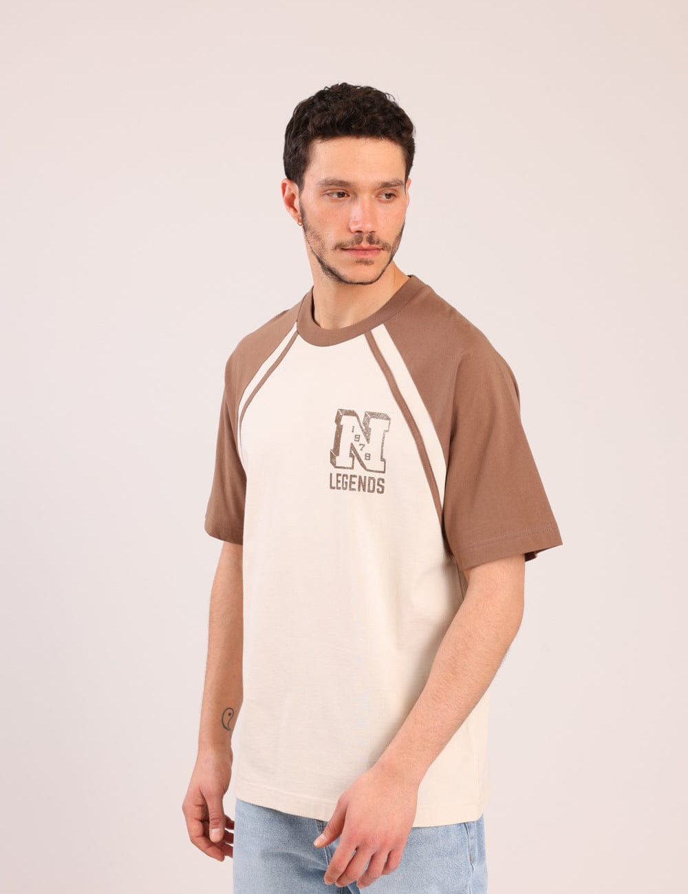 FOX גברים חולצה קצרה חולצה עם הדפס חולצה עם הדפס