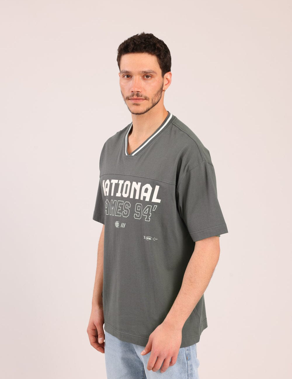 FOX גברים חולצה קצרה חולצה עם הדפס חולצה עם הדפס