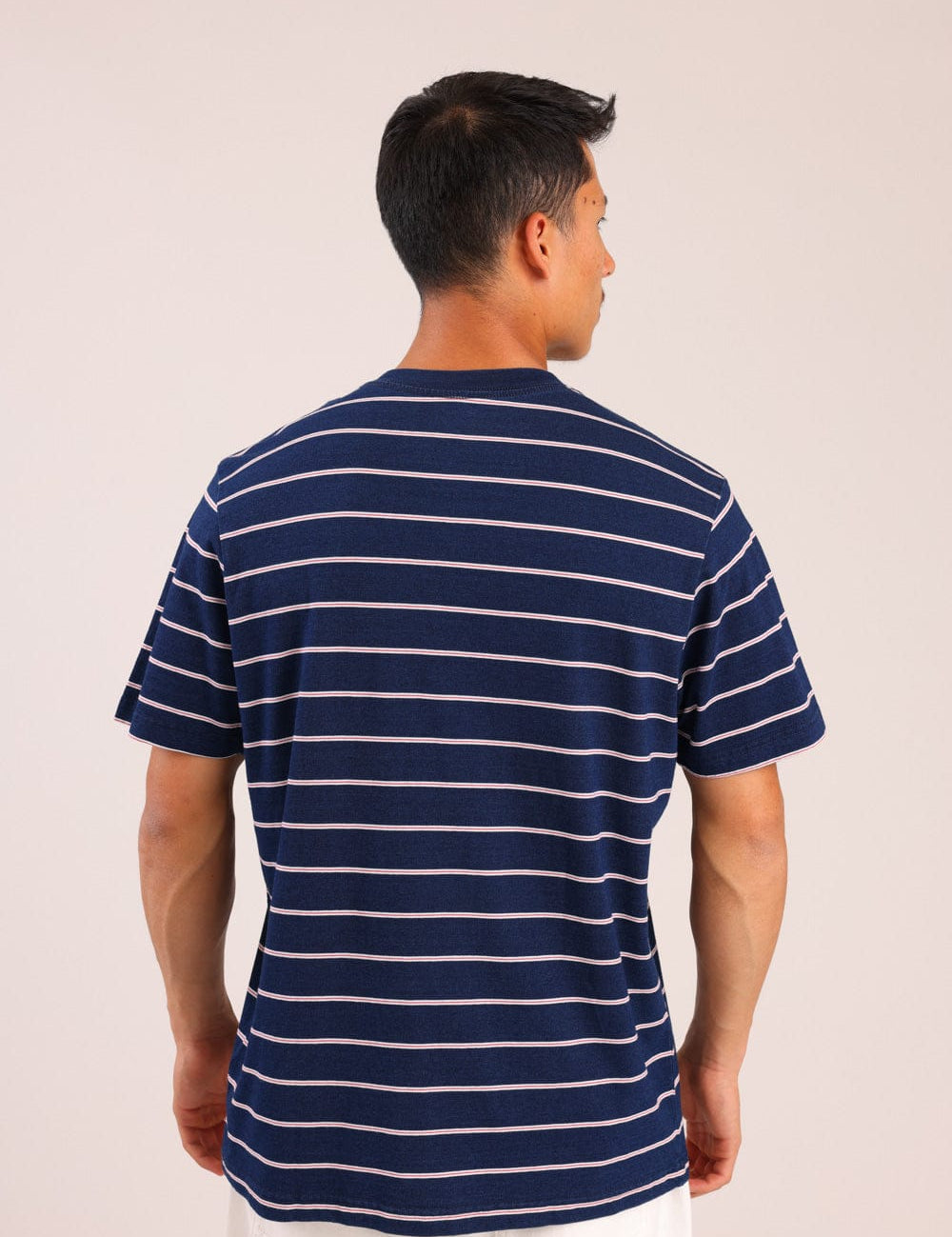 FOX גברים חולצה קצרה חולצת פסים עם כפתורים חולצת פסים עם כפתורים