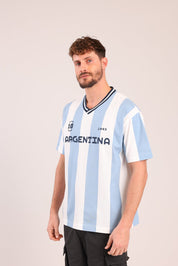 FOX גברים חולצה קצרה חולצה פסים עם הדפס חולצה פסים עם הדפס