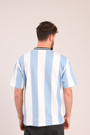 FOX גברים חולצה קצרה חולצה פסים עם הדפס חולצה פסים עם הדפס