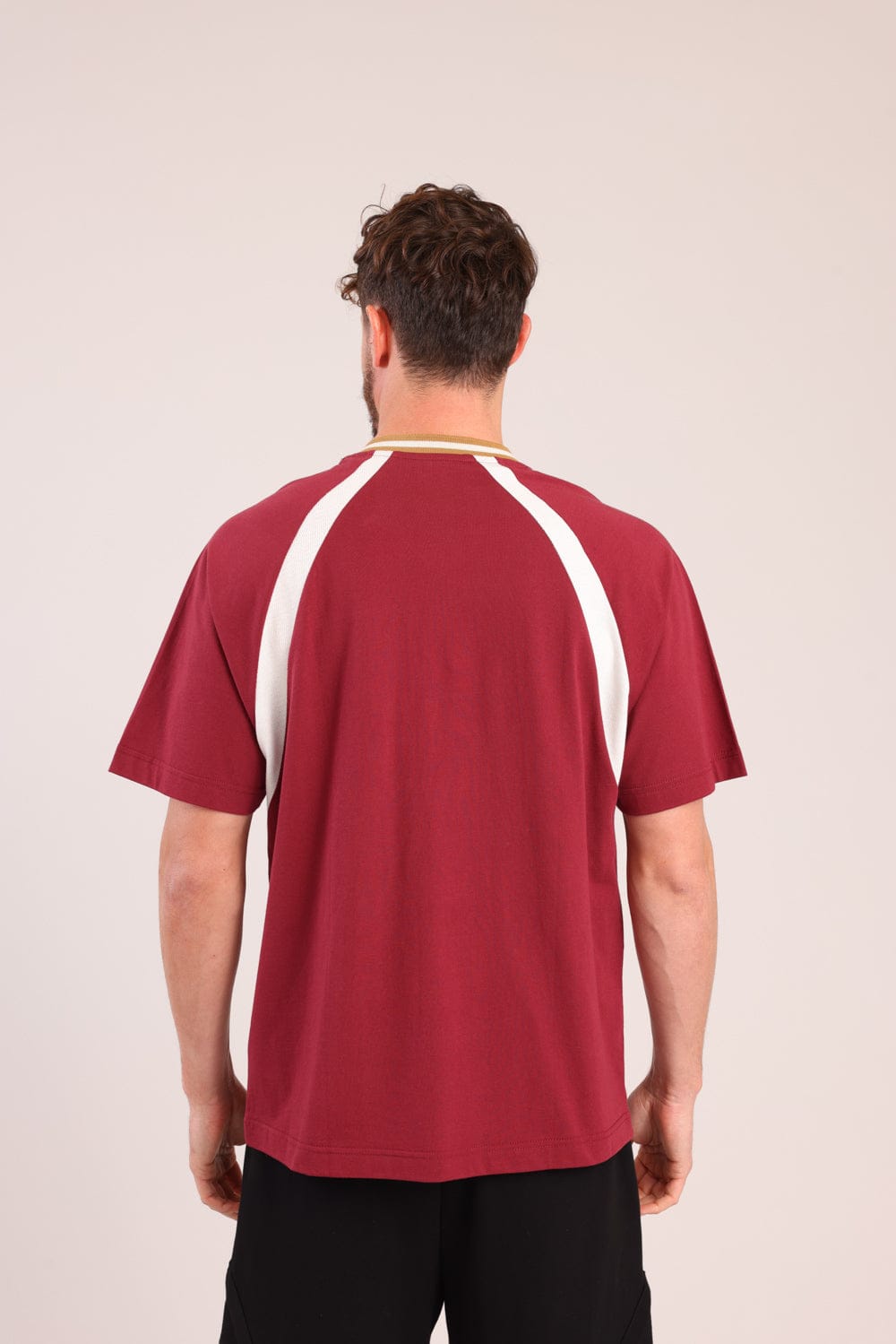 FOX גברים חולצה קצרה חולצת V עם הדפס חולצת V עם הדפס