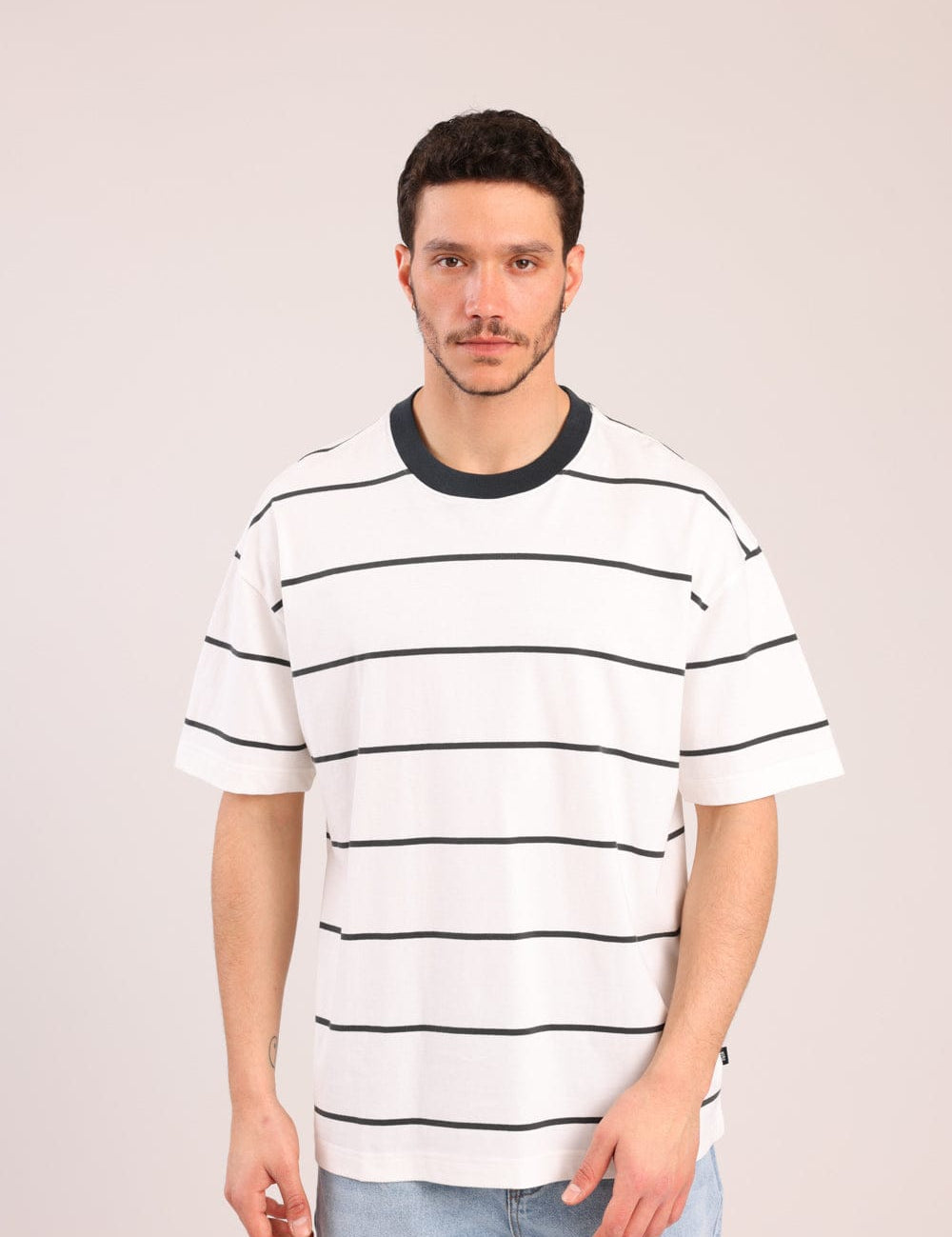 FOX גברים חולצה קצרה חולצה עם פסים חולצה עם פסים