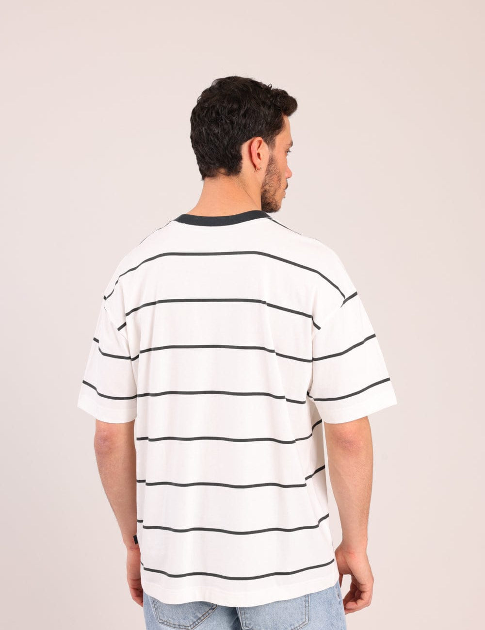 FOX גברים חולצה קצרה חולצה עם פסים חולצה עם פסים