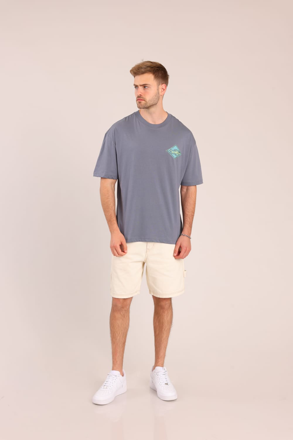 FOX גברים חולצה קצרה חולצה ממותגת MAUI חולצה ממותגת MAUI