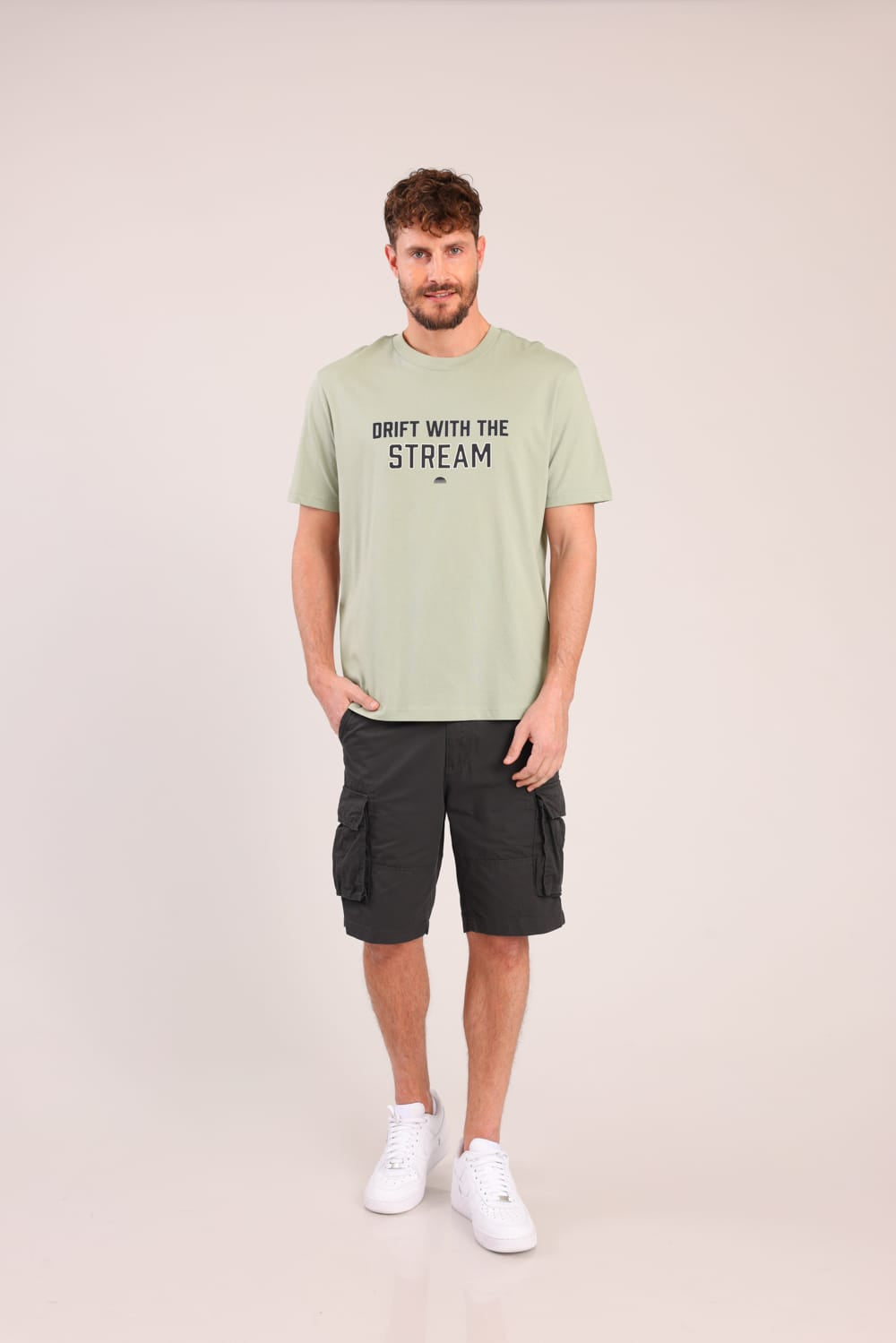 FOX גברים חולצה קצרה חולצה עם הדפס חולצה עם הדפס