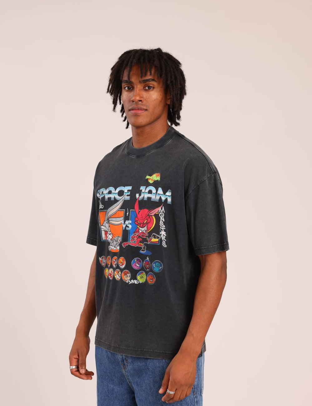 FOX גברים חולצה קצרה חולצה ממותגת JAM SPACE חולצה ממותגת JAM SPACE