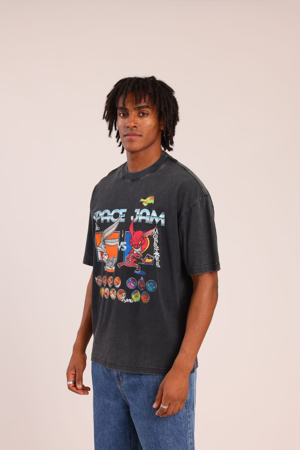 FOX גברים חולצה קצרה חולצה ממותגת JAM SPACE חולצה ממותגת JAM SPACE