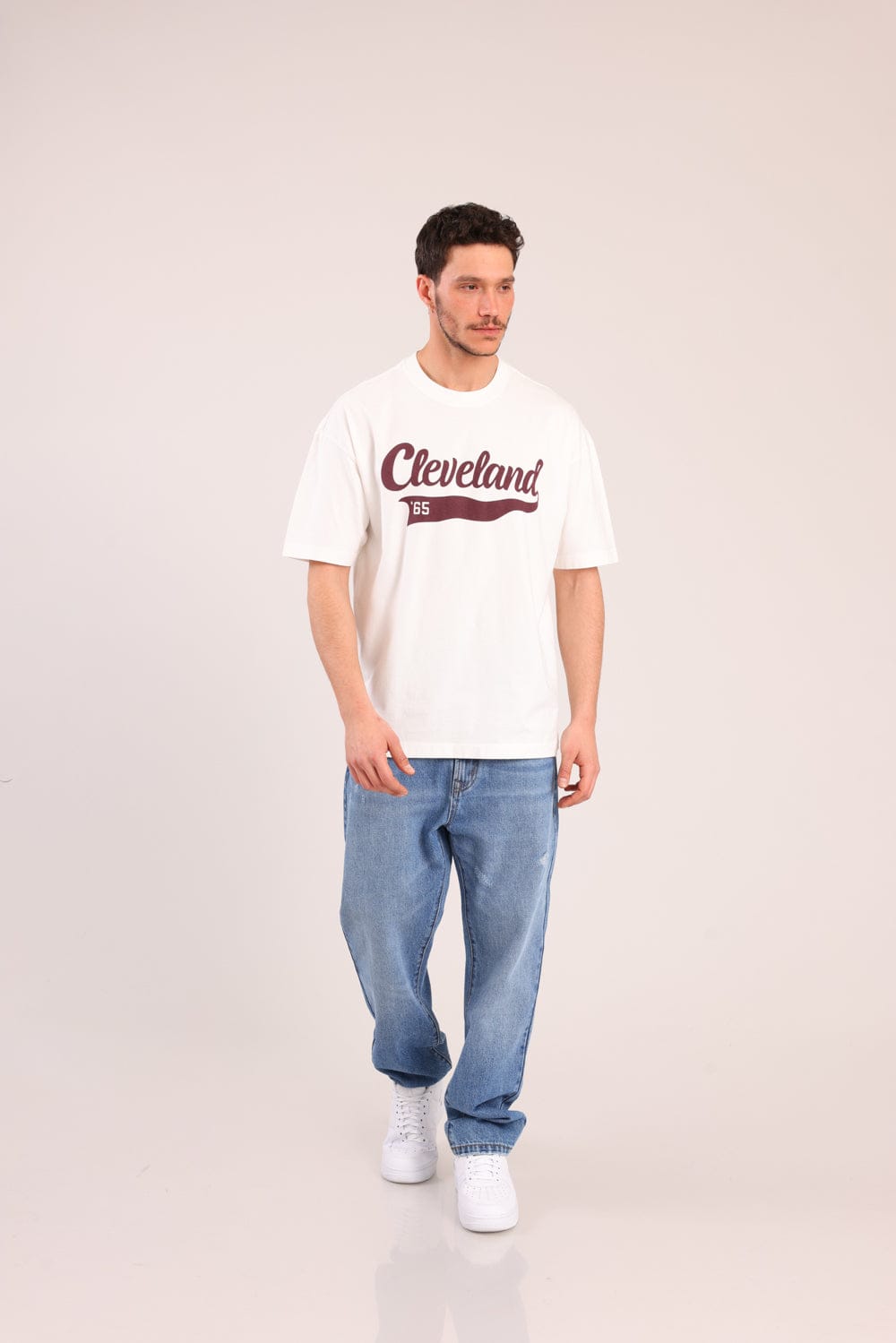 FOX גברים חולצה קצרה חולצה עם דפוס חולצה עם דפוס