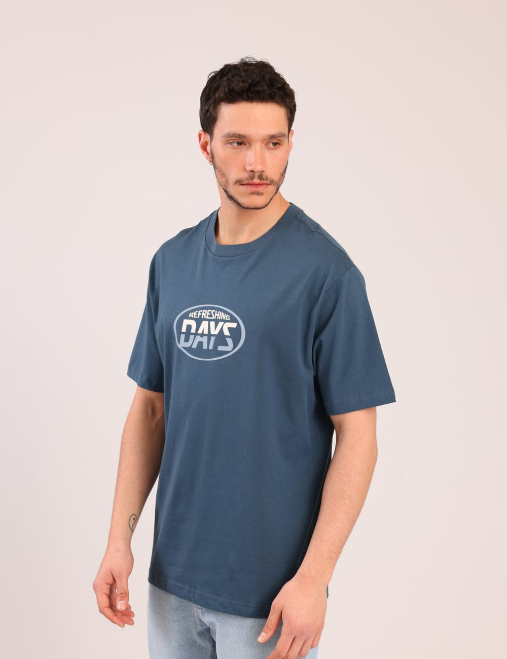FOX גברים חולצה קצרה חולצה עם הדפס חולצה עם הדפס
