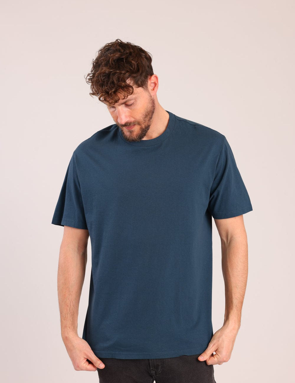 FOX גברים חולצה קצרה טישרט בייסיק צווארון עגול טישרט בייסיק צווארון עגול