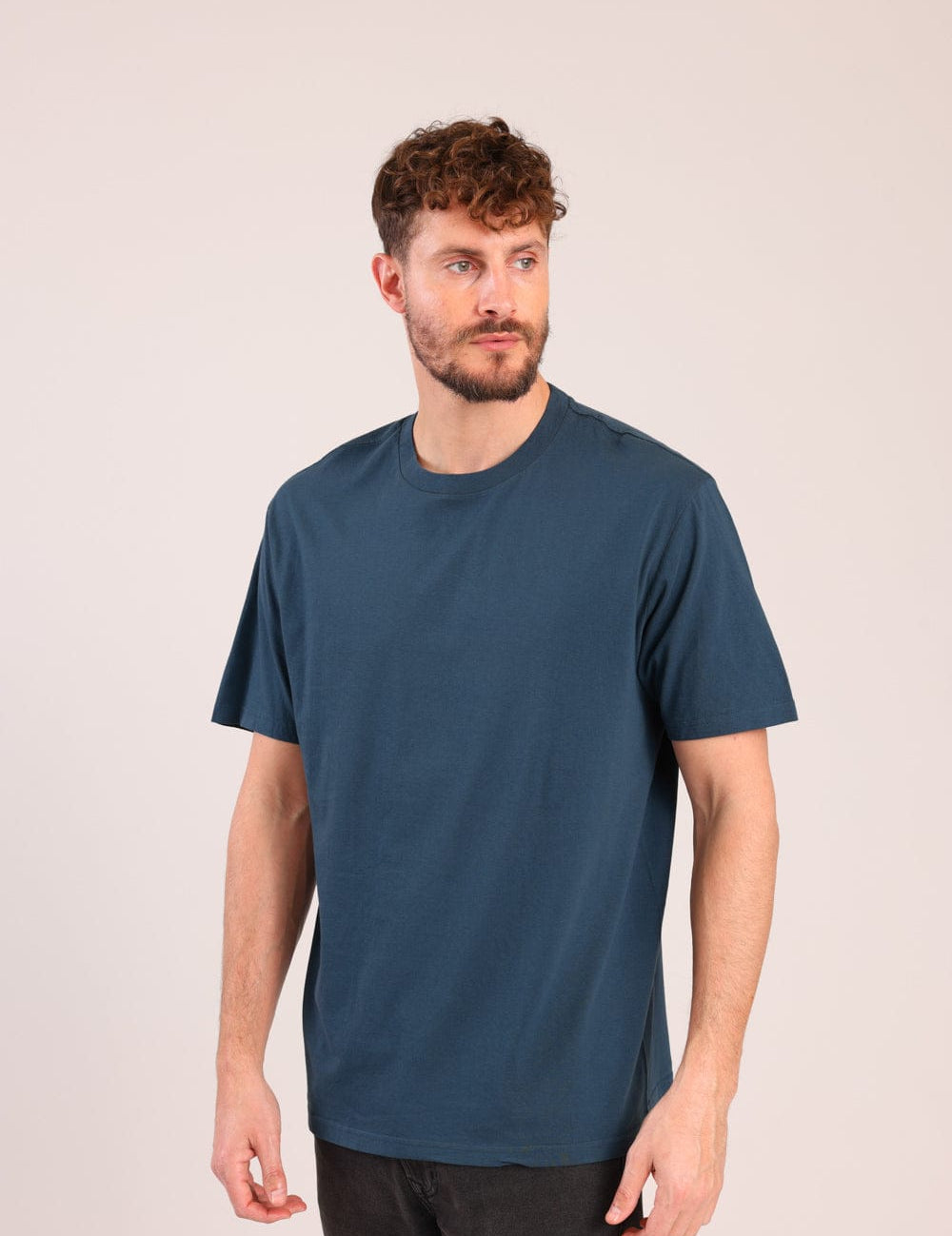 FOX גברים חולצה קצרה טישרט בייסיק צווארון עגול טישרט בייסיק צווארון עגול