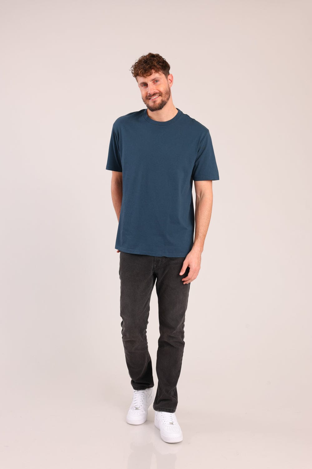 FOX גברים חולצה קצרה טישרט בייסיק צווארון עגול טישרט בייסיק צווארון עגול