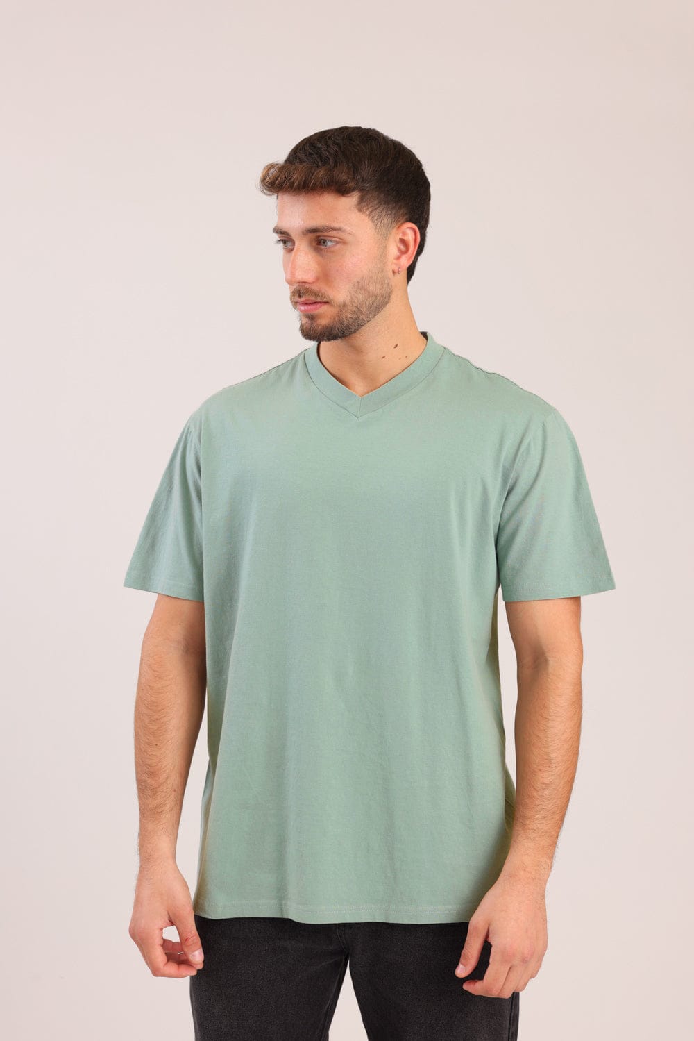 FOX גברים חולצה טישרט בייסיק צווארון V FOX | חולצת בייסיק וי | קנה עכשיו