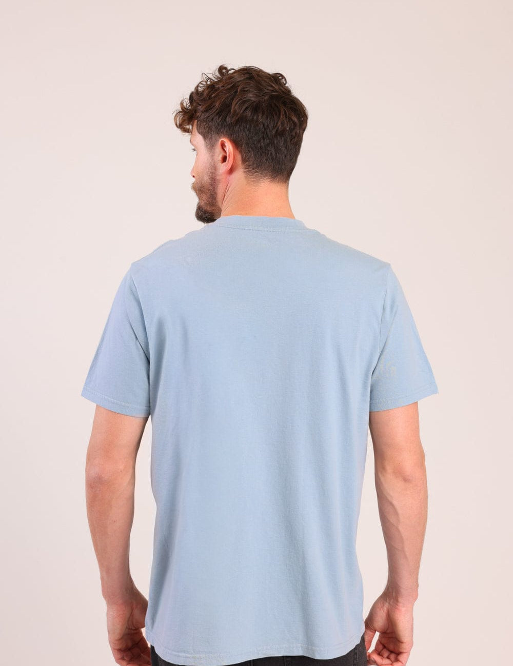 FOX גברים חולצה קצרה טישרט בייסיק צווארון V טישרט בייסיק צווארון V