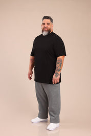 FOX פלאס גברים חולצה חולצת בייסיק עגול | PLUS SIZE חולצת בייסיק עגול | PLUS SIZE