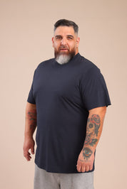 FOX פלאס גברים חולצה חולצת בייסיק עגול | PLUS SIZE חולצת בייסיק עגול | PLUS SIZE