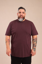 FOX פלאס גברים חולצה חולצת בייסיק עגול | PLUS SIZE חולצת בייסיק עגול | PLUS SIZE