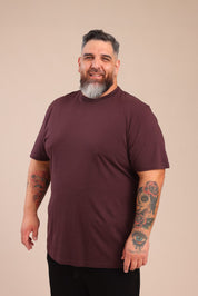 FOX פלאס גברים חולצה חולצת בייסיק עגול | PLUS SIZE חולצת בייסיק עגול | PLUS SIZE