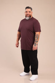 FOX פלאס גברים חולצה חולצת בייסיק עגול | PLUS SIZE חולצת בייסיק עגול | PLUS SIZE