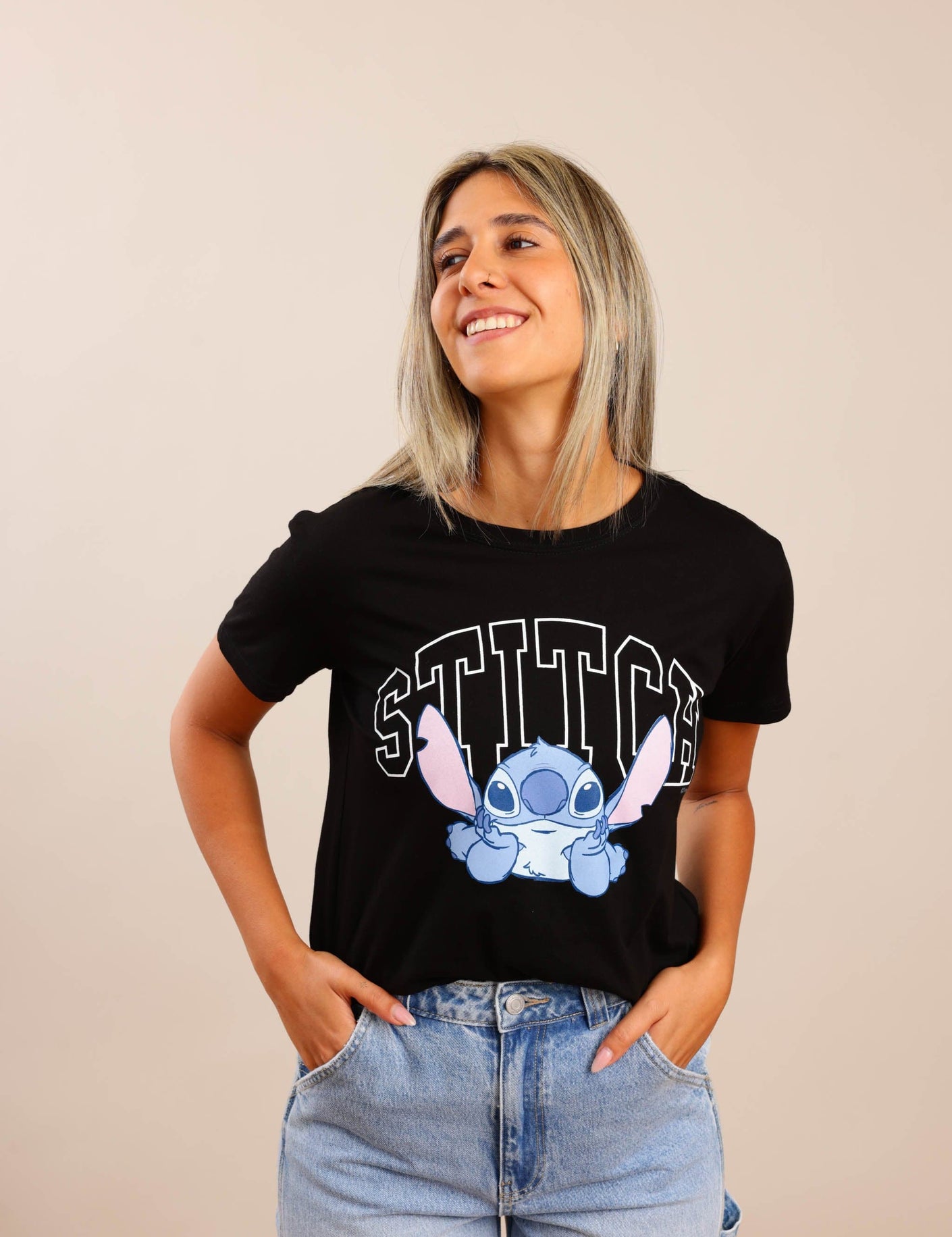 FOX נשים חולצה חולצה ממותגת סטיץ' חולצה ממותגת סטיץ'