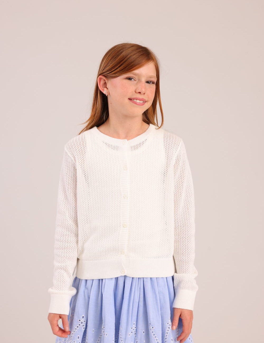 FOX בנות קרדיגן סריג קרדיגן סריג קרדיגן