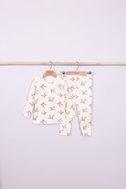 FOX תינוקות בנות אחר פיג'מה קטיפה עם הדפס MINIME פיג'מה קטיפה עם הדפס MINIME