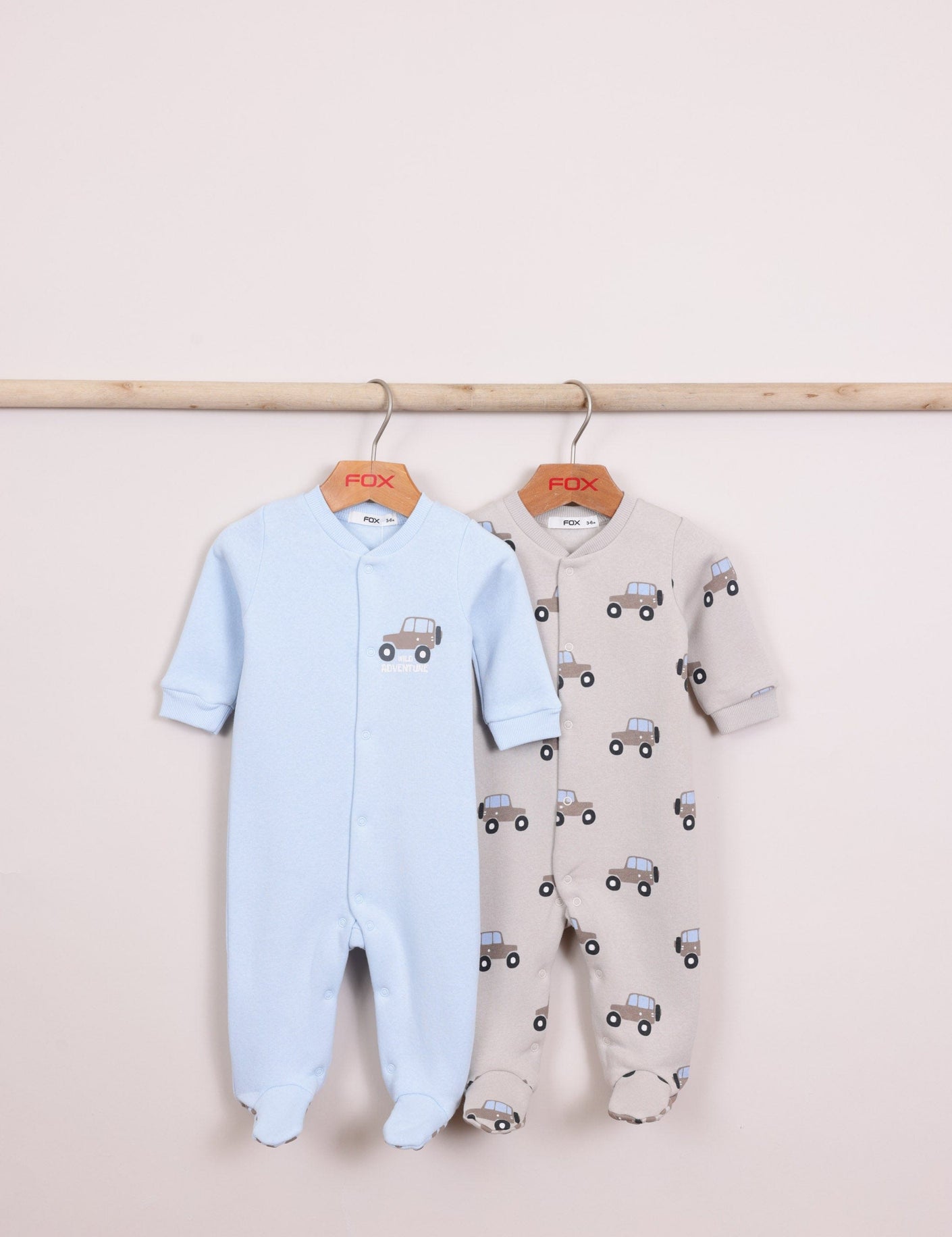 FOX תינוקות בנים אחר מארז אוברול פוטר מארז אוברול פוטר