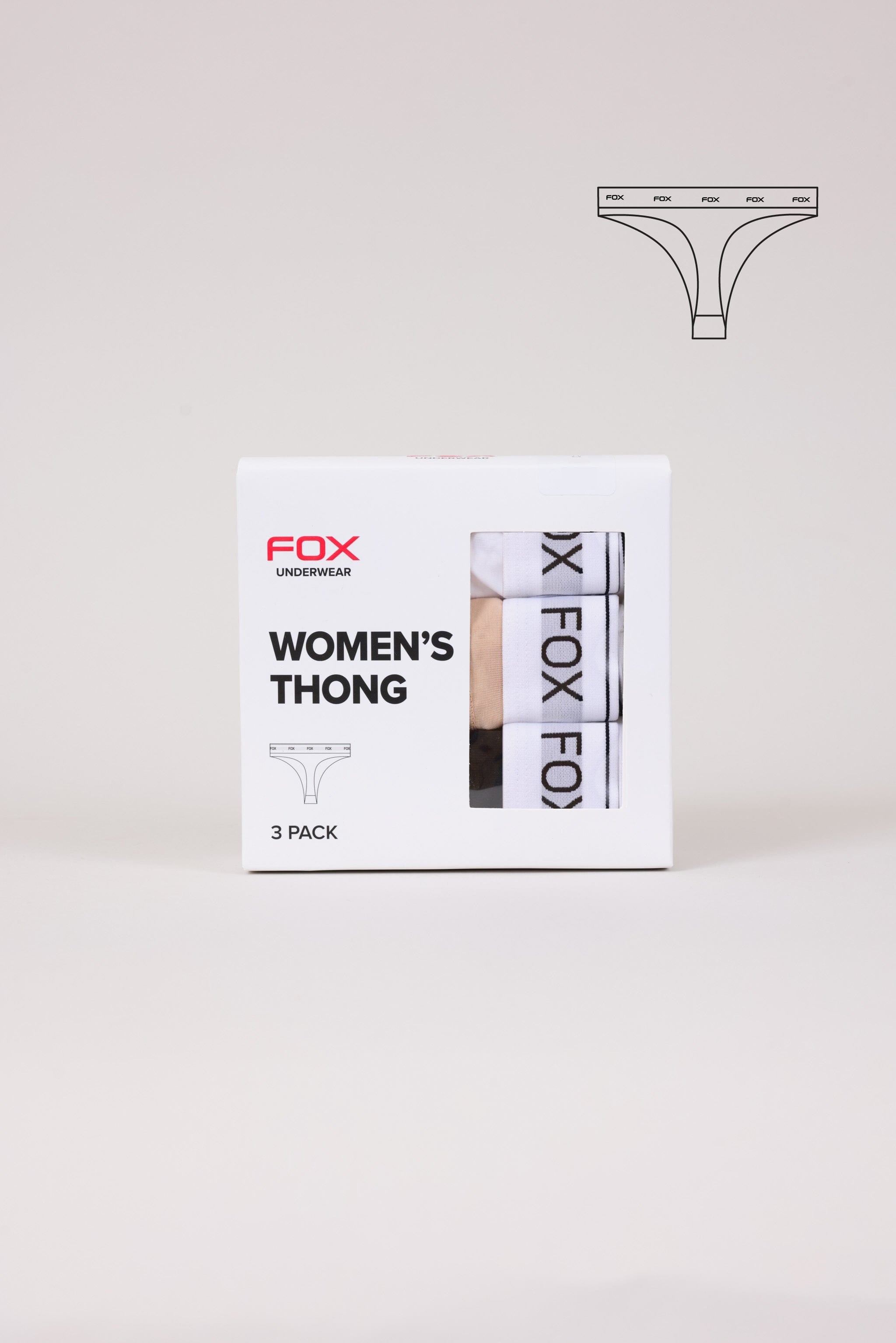 FOX אביזרים תחתונים מארז 3 תחתוני חוטיני מארז 3 תחתוני חוטיני